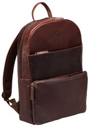 Mancini Buffalo Leather Slim Laptop Backpack