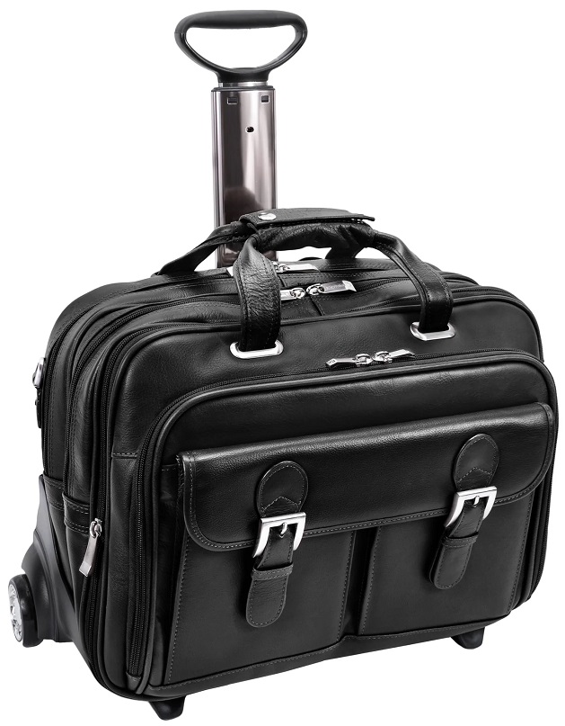 Siamod Ceresola Leather DetachableWheeled Laptop Case Briefcases
