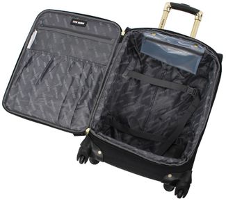 Steve Madden Peek-A-Boo Black 3-Piece Luggage Set