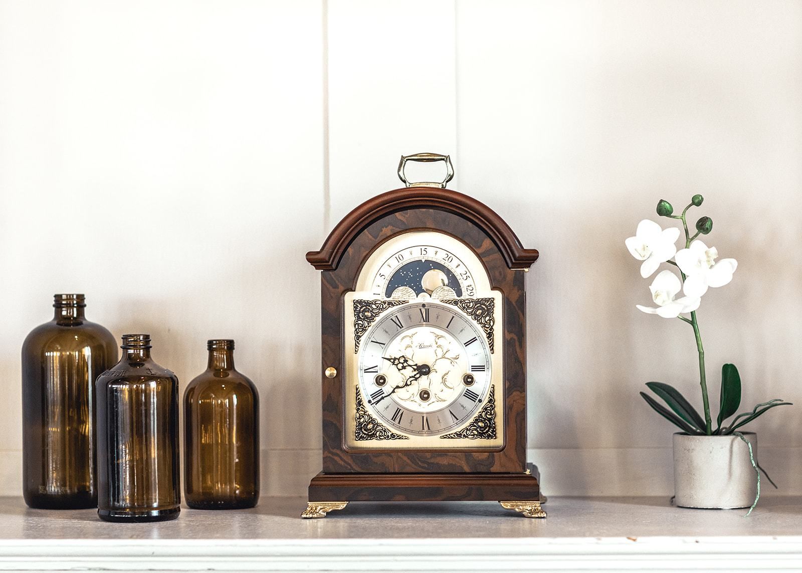 Aimee Key Wound Mantel Clock by Hermle