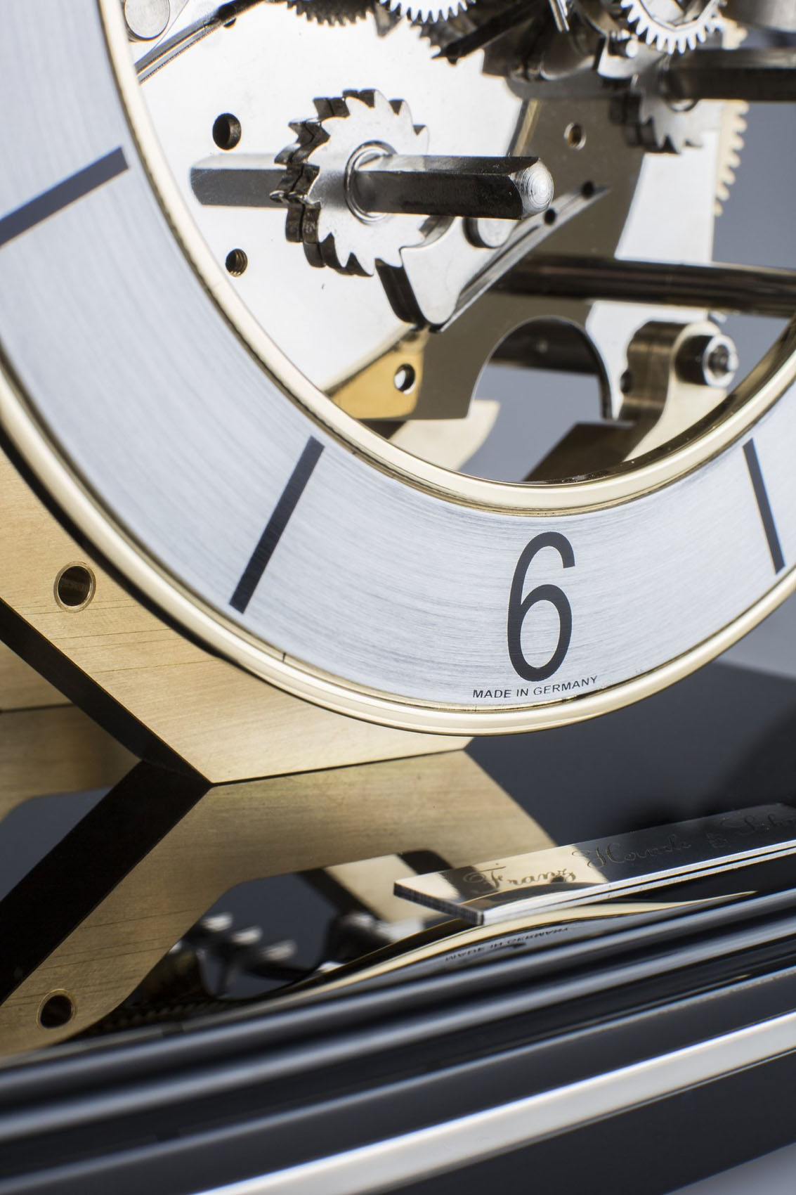 Clarke Black Key Wound Mantel Clock by Hermle