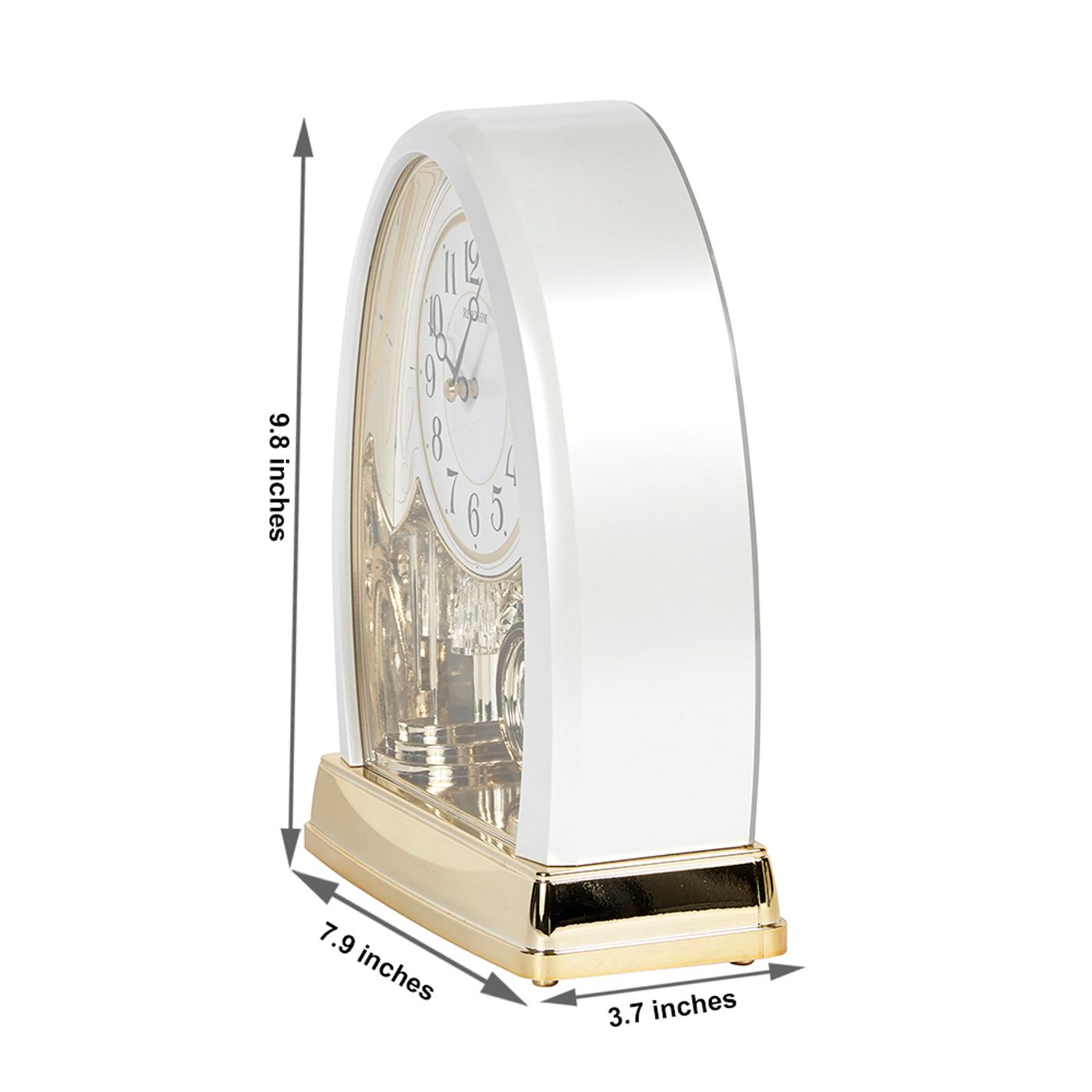 Joyful Crystal Gold Mantel Clock by Rhythm