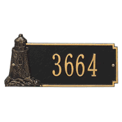 Lighthouse Rectangle Address Plaque