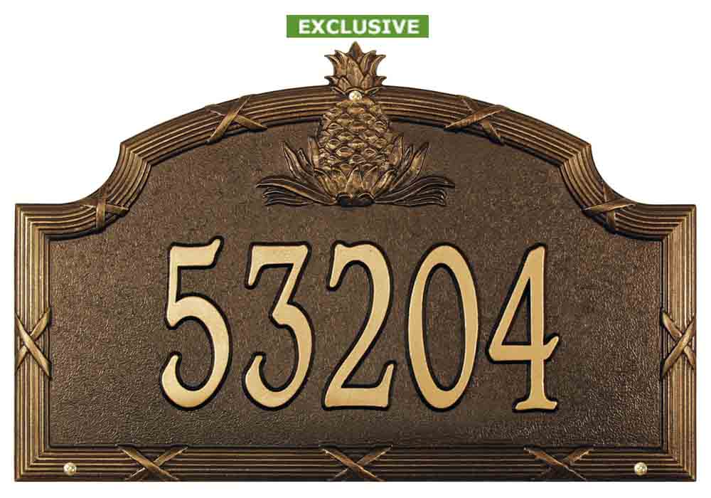 Pineapple Estate Address Plaque by Whitehall
