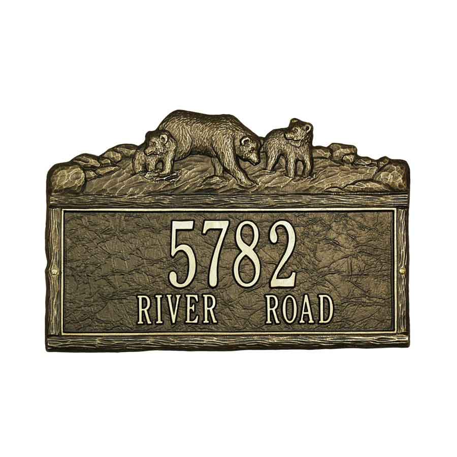 Woodland Bear Address Plaque by Whitehall
