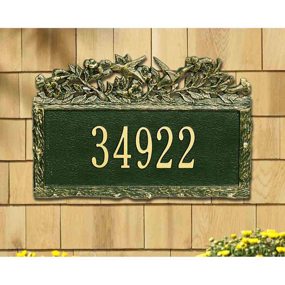 Woodland Hummingbird Address Plaque by Whitehall