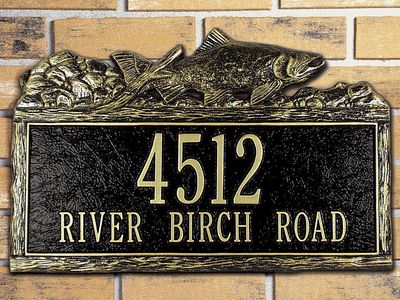 Woodland Trout Address Plaque