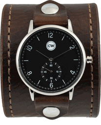 Cuffwatches - Two Strap Leather Cuff Watch