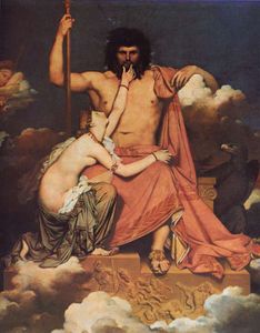 Jupiter and Thetis, by Jean Auguste Dominique Ingres - click to enlarge