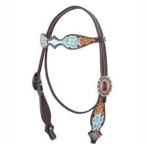 Bar H Equine Wild Flower Headstall and Breast Collar Set