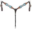 Bar H Equine Wild Flower Headstall and Breast Collar Set