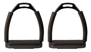 Black Coated Jointed Stirrup Irons