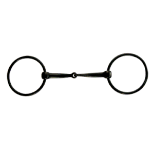 Black Sweet Iron Loose Ring Snaffle Bit 