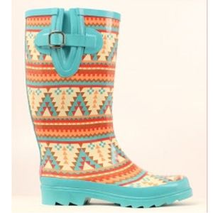 Blazin Roxx Ladies Dakota Southwestern Rain and Muck Boots 