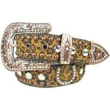 Blazin Roxx Leopard Horseshoe Rhinestone Belt
