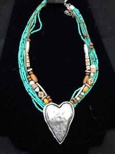Blazin Roxx Southwestern Heart Necklace Set