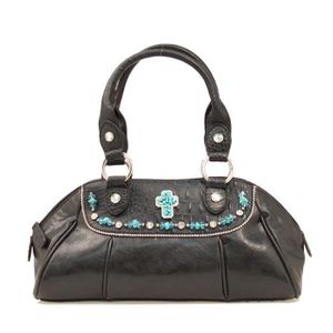 Blazin Roxx Turquoise Cross Gator Satchel