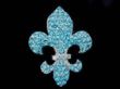 Blue Rhinestone Fleur Pendant Blue Rhinestone Fleur Pendant