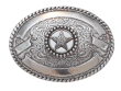 Crumrine Silver Star Oval Belt Buckle Crumrine Silver Star Oval Belt Buckle