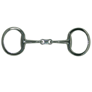 French Link Flat Ring Eggbutt Snaffle Bit 