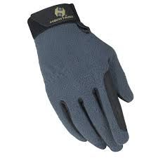 HERITAGE PERFORMANCE FLEECE GLOVES Grey and Burgundy