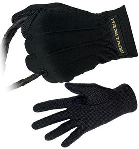 HERITAGE Power Grip Nylon Gloves Black