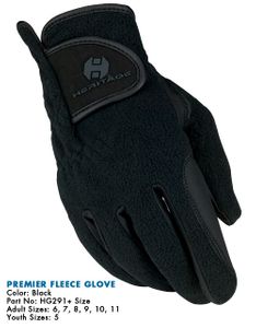 HERITAGE PREMIER FLEECE GLOVES Adult BLACK