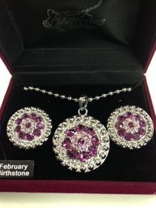 LIGHTNING RIDGE BIRTHSTONE CONCHO NECKLACE & EARRINGS