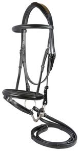 Marcel Toulouse Raised Euro Dressage Bridle With Covered Reins