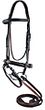 Marcel Toulouse Raised Eventing Bridle with Soft Touch Rubber Reins
