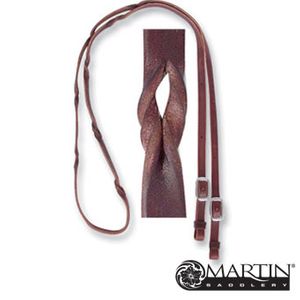 Martin Saddlery 1/2" Barrel Rein with Blood Twist