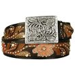 Nocona Hand Painted Rhinestone Belt Black