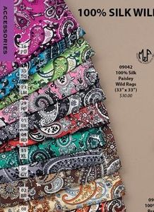 Paisley 100% Silk Wild Rags Scarfs