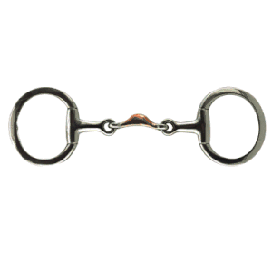 Quarter Moon Copper Eggbutt Snaffle Bit