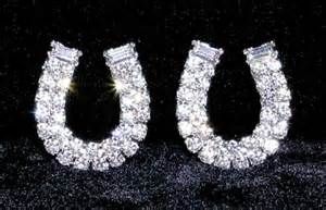 Rhinestone Horseshoe Post Earrings