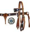 Showman™ Crystal Concho Hair On Headstall Showman™ Crystal Concho Hair On Headstall