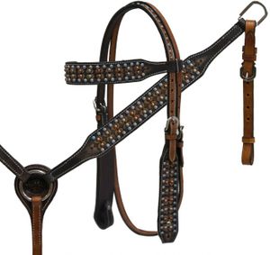 Showman � Studded Headstall and Breast Collar Set