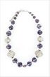 Silver and Purple Bead Necklace