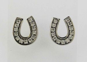 Swarovski crystal Horse Shoe Earrings