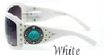 TURQUOISE RHINESTONE MONTANA WEST SUNGLASSES 