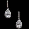 Vintage Style Pave` Cubic Zirconia cz Drop Earrings