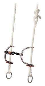 Weaver Gag Bridle with Sweet Iron Copper Roller Mouth Sliding Bit