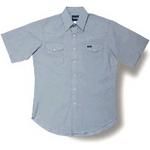Wrangler Men's Western Cowboy Cut Short Sleeve Chambray Work Shirt