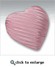 Pink Satin Heart Solid Milk Chocolate Gift (5.45 Oz)