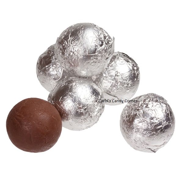 Silver Foiled Solid Milk Chocolate Balls