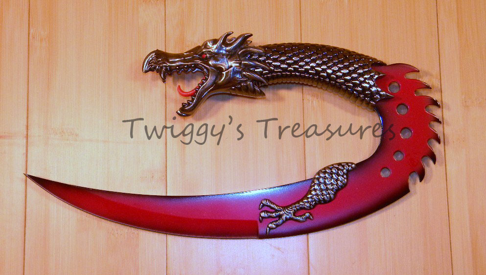 Dual Red Dragon Blades