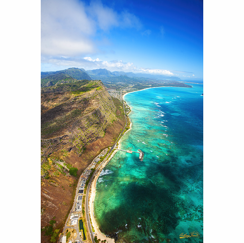 Oahu East Shore Aerial View