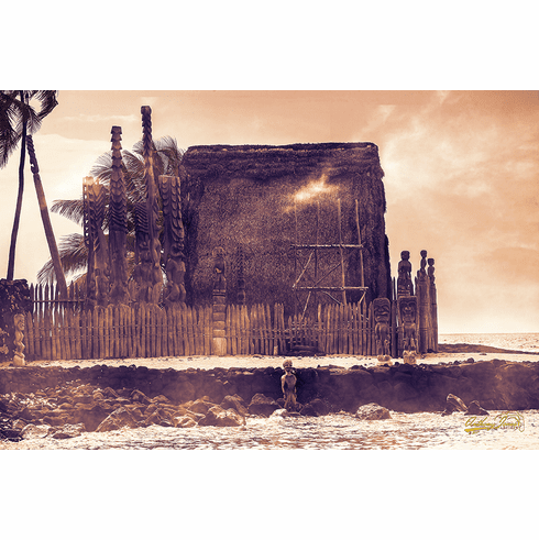 Pu&#39;uhonua o Honaunau - Sepia