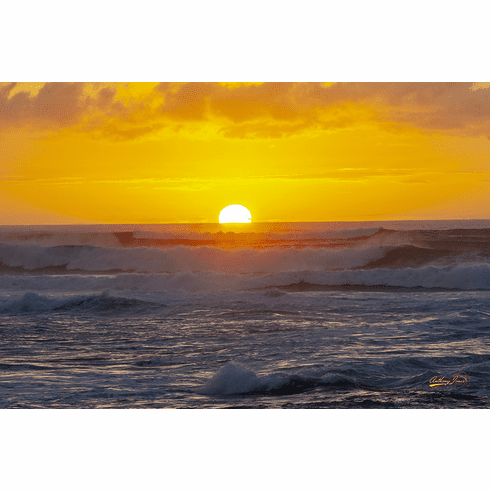 Sun Sinking Into North Shore