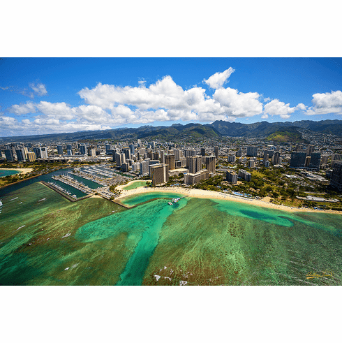 Waikiki Beach and Marina - Aerial View